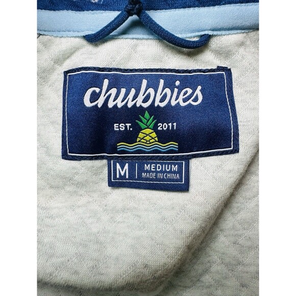 CHUBBIES Trail Mix Geo-Pattern Quarter Zip Sweatshirt Pocket‎ Men's MEDIUM *NEW* - Picture 6 of 11